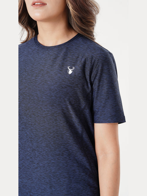 Vita Loose Fit Long Top in Blue Texture